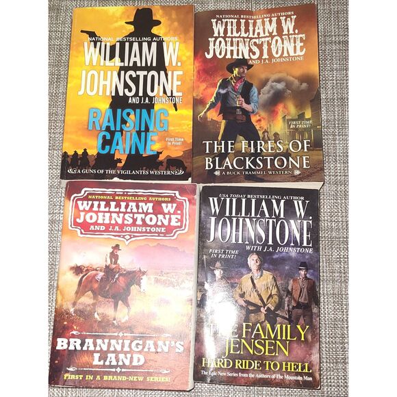 William W. Johnstone lot of 4 Western Cowboy paperbacks - Picture 1 of 6